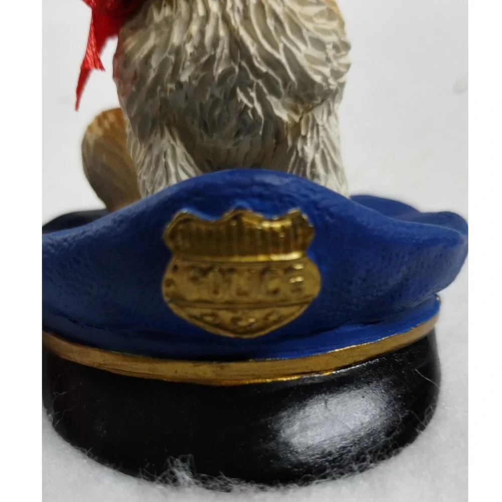 American Greetings Policeman Dog Ornament Police Hat Puppy Christmas Decor‎